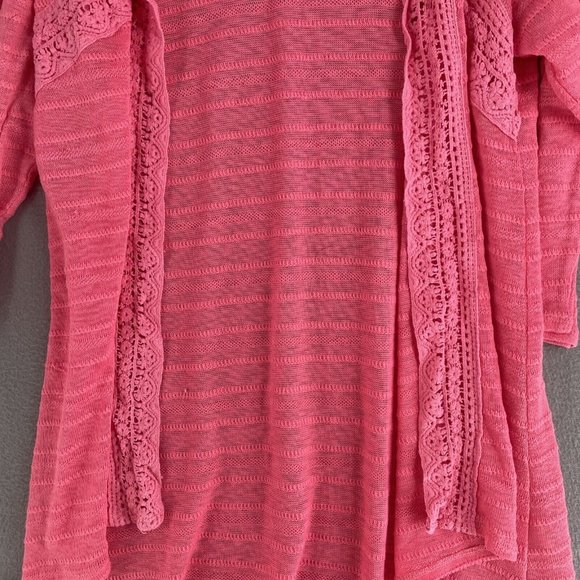 Maurices Cardigan Sweater Womens Medium 3/4 Sleeve Bohemian BOHO Style Open - Picture 3 of 10